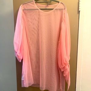 ASOS sheer balloon sleeve blouse